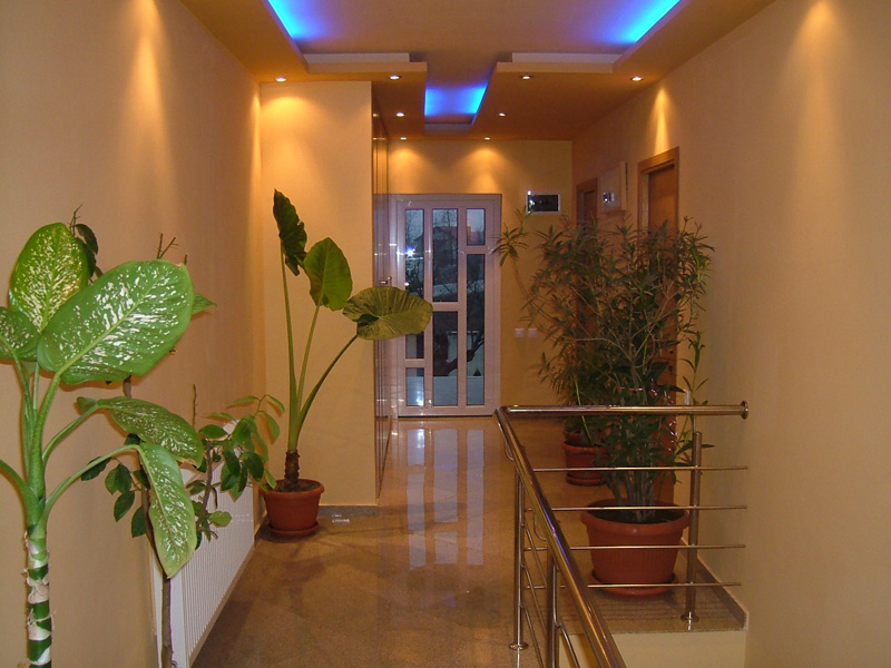 Hall and restaurant at Pensiunea Șoimul